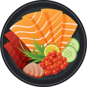 Sashimi Set Meal Illustration